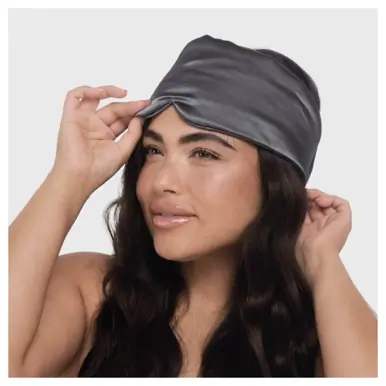 Kitsch Satin pillow eyemask - charcoal