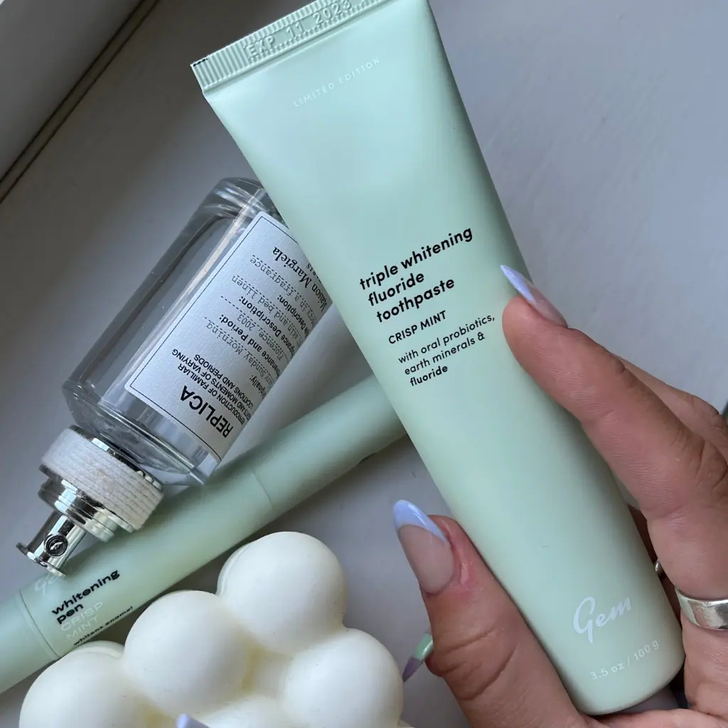 Gem Triple Whitening Toothpaste: Fluoride Mint, 100g