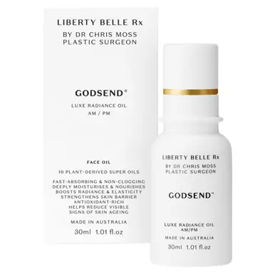 Liberty Belle Rx by Dr Moss GODSEND® Luxe Radiance Face Oil with 10 Plant-Derived Super Oils - 30ml