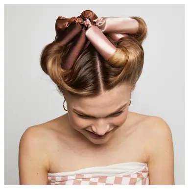 Kitsch Satin Wrapped Jumbo Flexi Rods 4pc - Rosewood