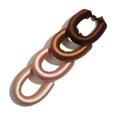 Kitsch Satin Wrapped Jumbo Flexi Rods 4pc - Rosewood