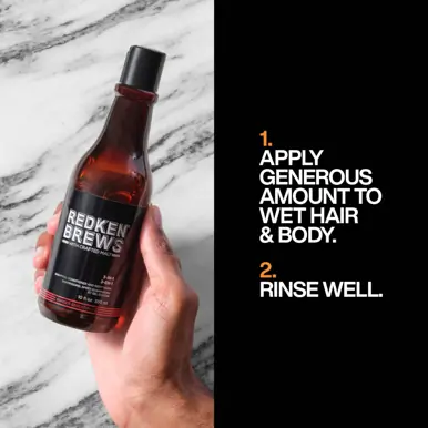 Redken Brews 3 In 1 Shampoo, Conditioner and Body Wash 300ml