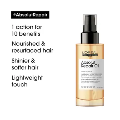 L'Oréal Professionnel Serie Expert Absolut Repair Gold Quinoa & Protein 10 in 1 Oil 90ml