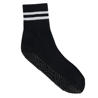 MoveActive Crew Non Slip Grip Socks - Sporty Stripe Black