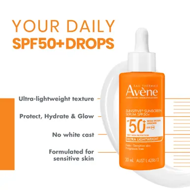 Avène Sunsitive® Sunscreen Serum Spf 50+ 30ml