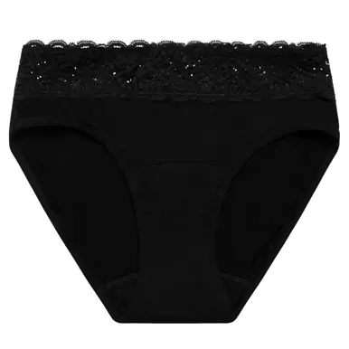 Modibodi Sensual Hi Waist Bikini Light-Moderate Black