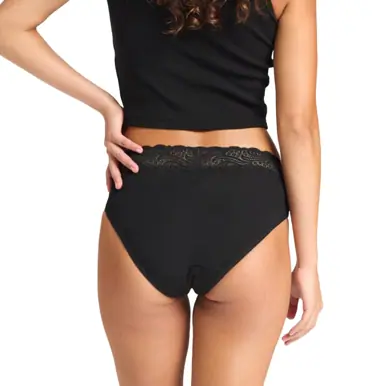 Modibodi Sensual Hi Waist Bikini Light-Moderate Black