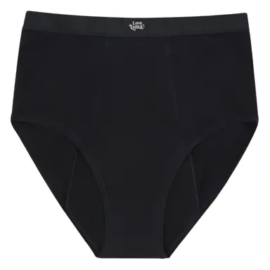Love Luna Women's Period Super Full Brief Black