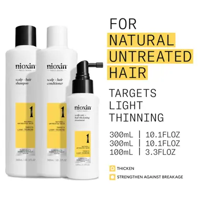 Nioxin Scalp + Hair Thickening System 1 - Natural Hair with Light Thinning