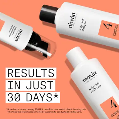 Nioxin Scalp + Hair Thickening System 4 - Colored Or Dry Damaged Hair with Progressed Thinning