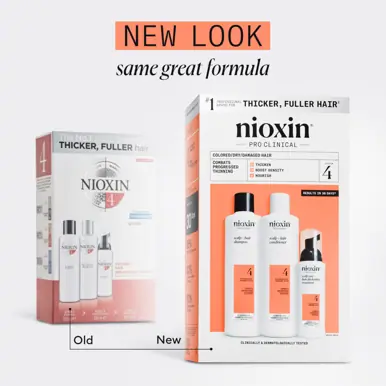 Nioxin Scalp + Hair Thickening System 4 - Colored Or Dry Damaged Hair with Progressed Thinning