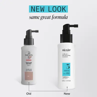Nioxin System 3 Scalp + Hair Thickening Treatment- Serum for Damaged Hair with Light Thinning, 100ml