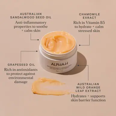 Alpha-H Melting Moment Cleansing Balm with Wild Orange Leaf Extract