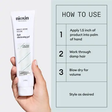 Nioxin Density Defend Hair Thickening Gel - Thickening Gel For Volumizing Hair, 140ml