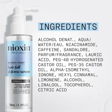 Nioxin Professional Hair Fall Defense Serum Leave-In Scalp Treatment  For Thinning Hair