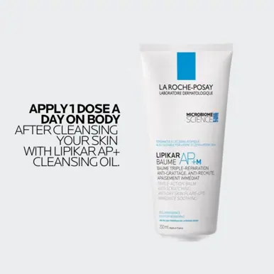 La Roche-Posay Lipikar Baume AP+M Body Moisturiser Balm Tube with 60% Less Plastic 200ml