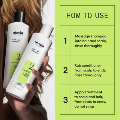 Nioxin Scalp + Hair Thickening System 2 - Hair Thickening System Trial Kit