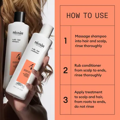 Nioxin Scalp + Hair Thickening System 4 - Hair Thickening System Trial Kit