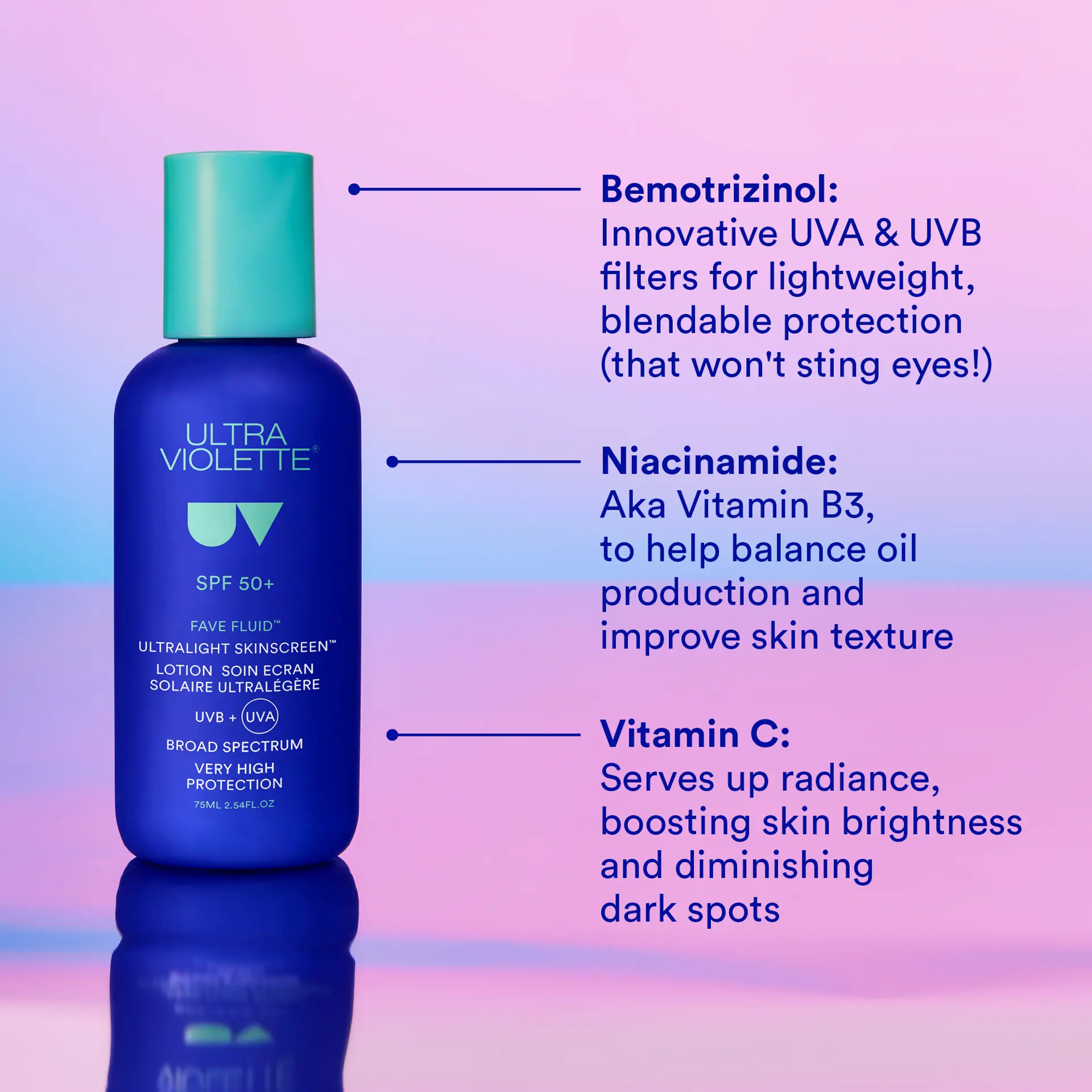 Ultra Violette Fave Fluid SPF50+ Ultralight SKINSCREEN 75ml