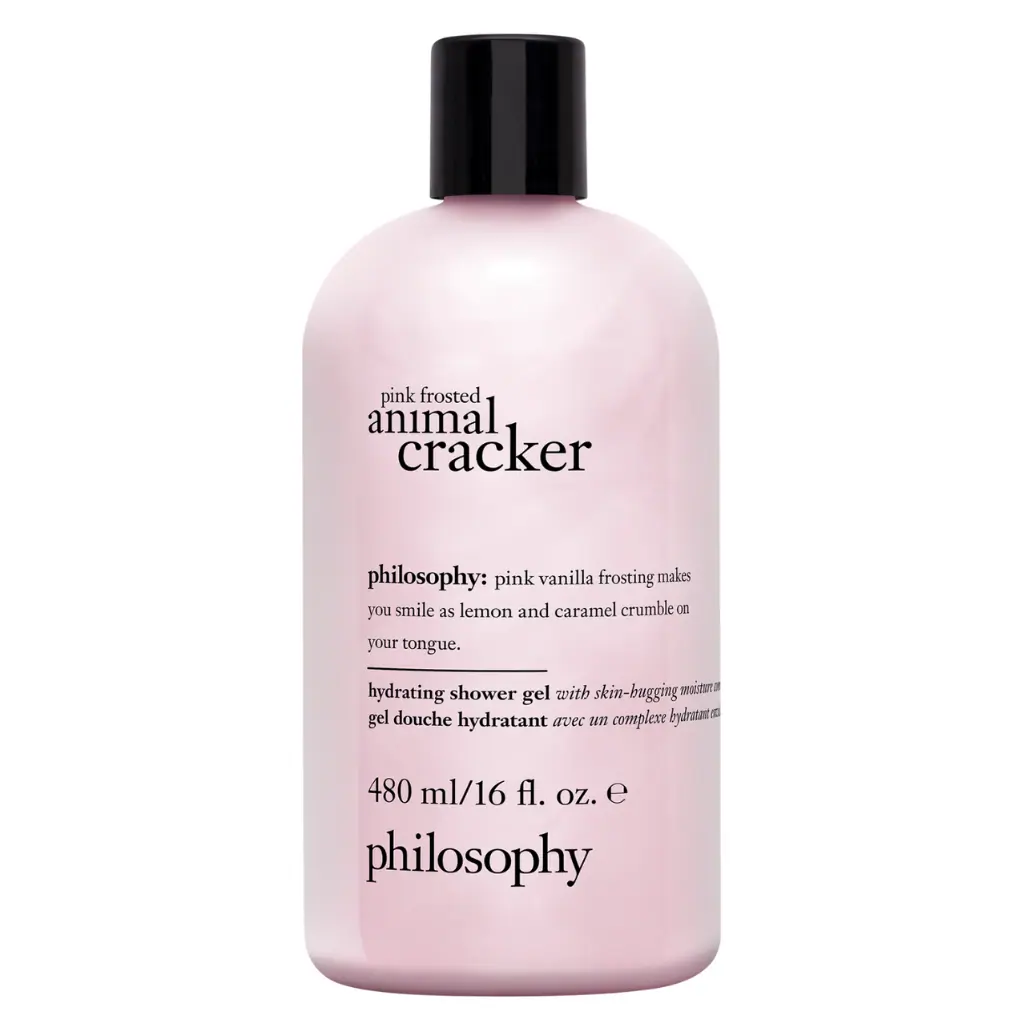 philosophy hydrating shower gel pink frosted animal cracker