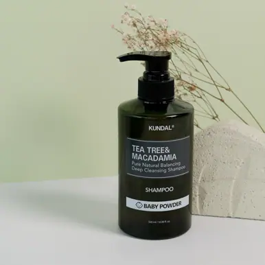 Kundal Tea Tree & Macadamia deep cleansing shampoo 500ml - baby powder scent