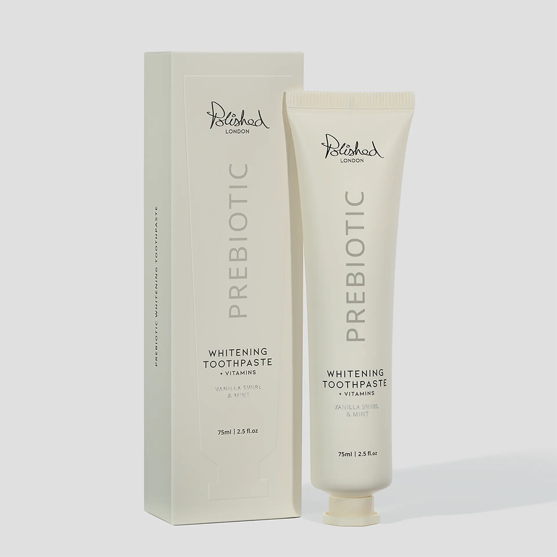 Polished London Prebiotic Whitening Toothpaste - Vanilla Swirl & Mint