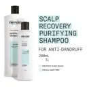 Nioxin Scalp Recovery Purifying Shampoo - Shampoo for Dandruff and Itchy Scalp, 1000ml