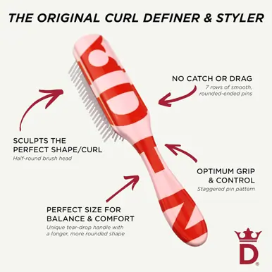Denman D3 7 Row Styler Pink Brush