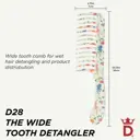 Denman D28 Deluxe Floral Fantasies Wide Tooth Detangle Comb