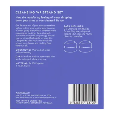 Adore Beauty Cleansing Wristband Set - Blue