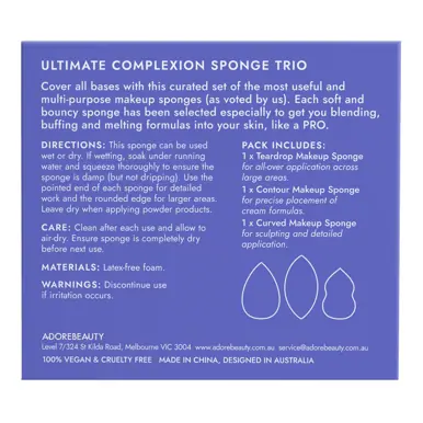 Adore Beauty Ultimate Complexion Sponge Trio