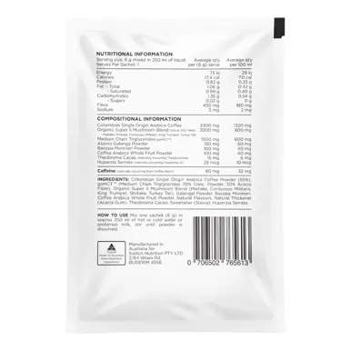 Switch Nutrition Coffee Switch Powder