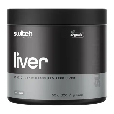 Switch Nutrition Organic Beef Liver Capsules (120 Capsules)