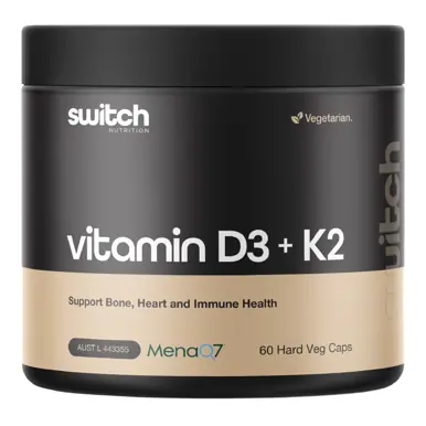 Switch Nutrition Vitamin D3 & K2 - Capsules (60 Serves)