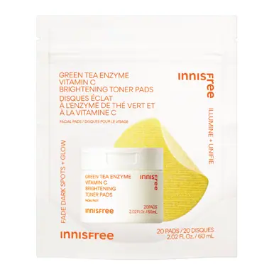 INNISFREE Green Tea Enzyme Vitamin C Brightening Toner Pad 20pk