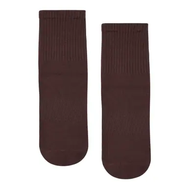 MoveActive Crew Non Slip Grip Socks - Espresso