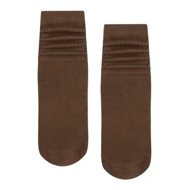 MoveActive Scrunch Non Slip Grip Sock - Chocolate