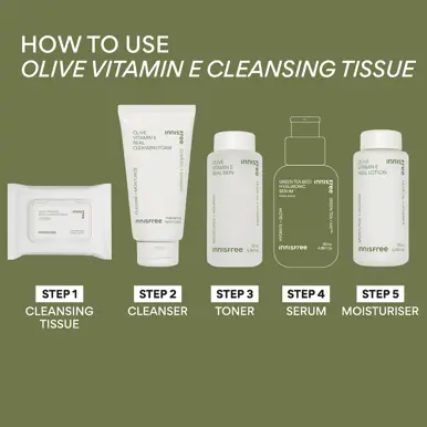 INNISFREE Olive Vitamin E Real Cleansing Tissue