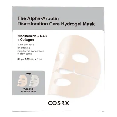 COSRX The Alpha-Arbutin 2 Discoloration Care Hydrogel Mask - 3 pack