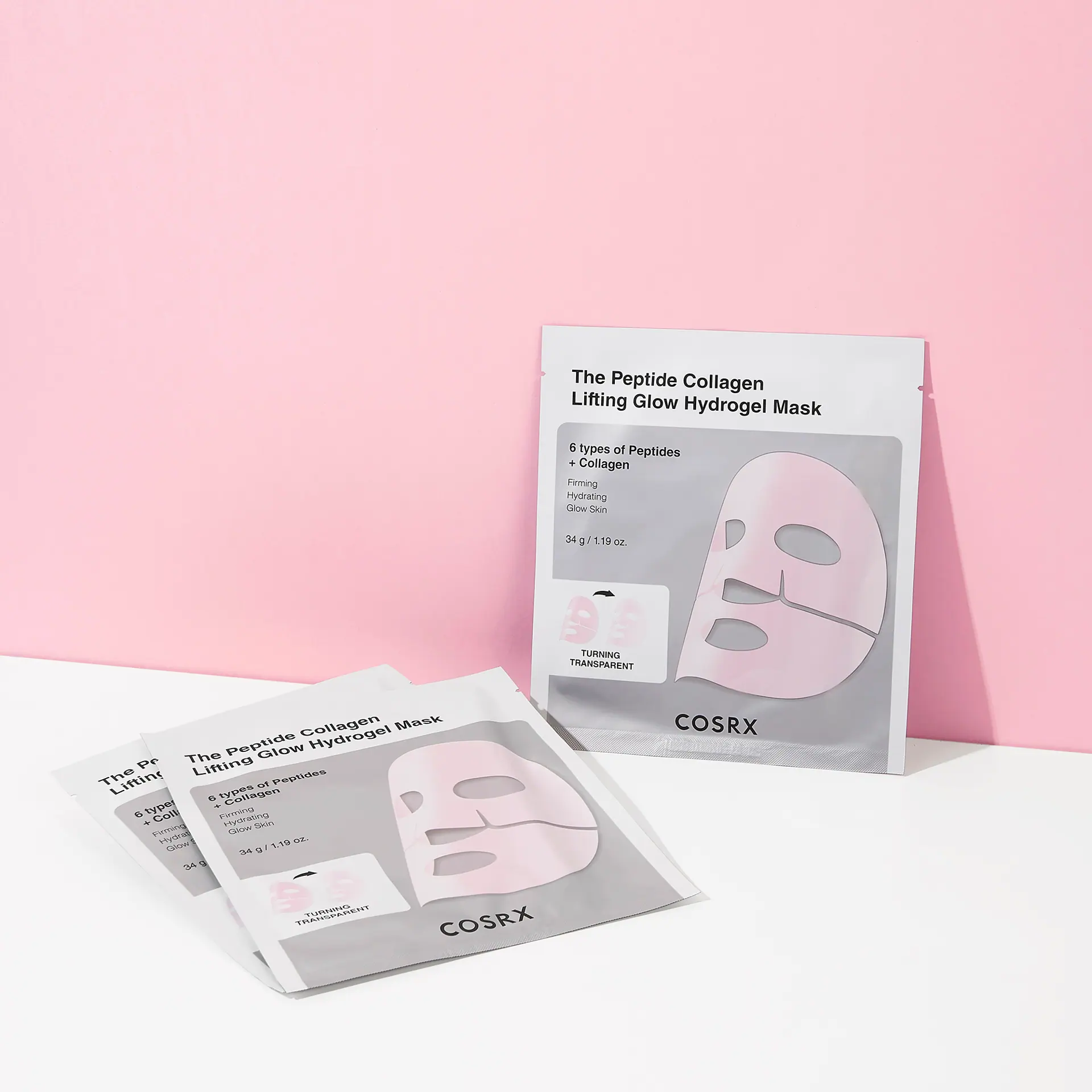COSRX The Peptide Collagen Lifting Glow Hydrogel Mask - 3 pack