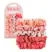 Kitsch Ruched Satin Scrunchies 5pc Set - Assorted Cherry Blossom