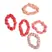 Kitsch Ruched Satin Scrunchies 5pc Set - Assorted Cherry Blossom