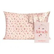 Kitsch Standard Satin Pillowcase  - Cherry Print