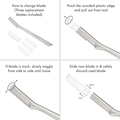 Tweezerman Facial Razor Replacement Blades