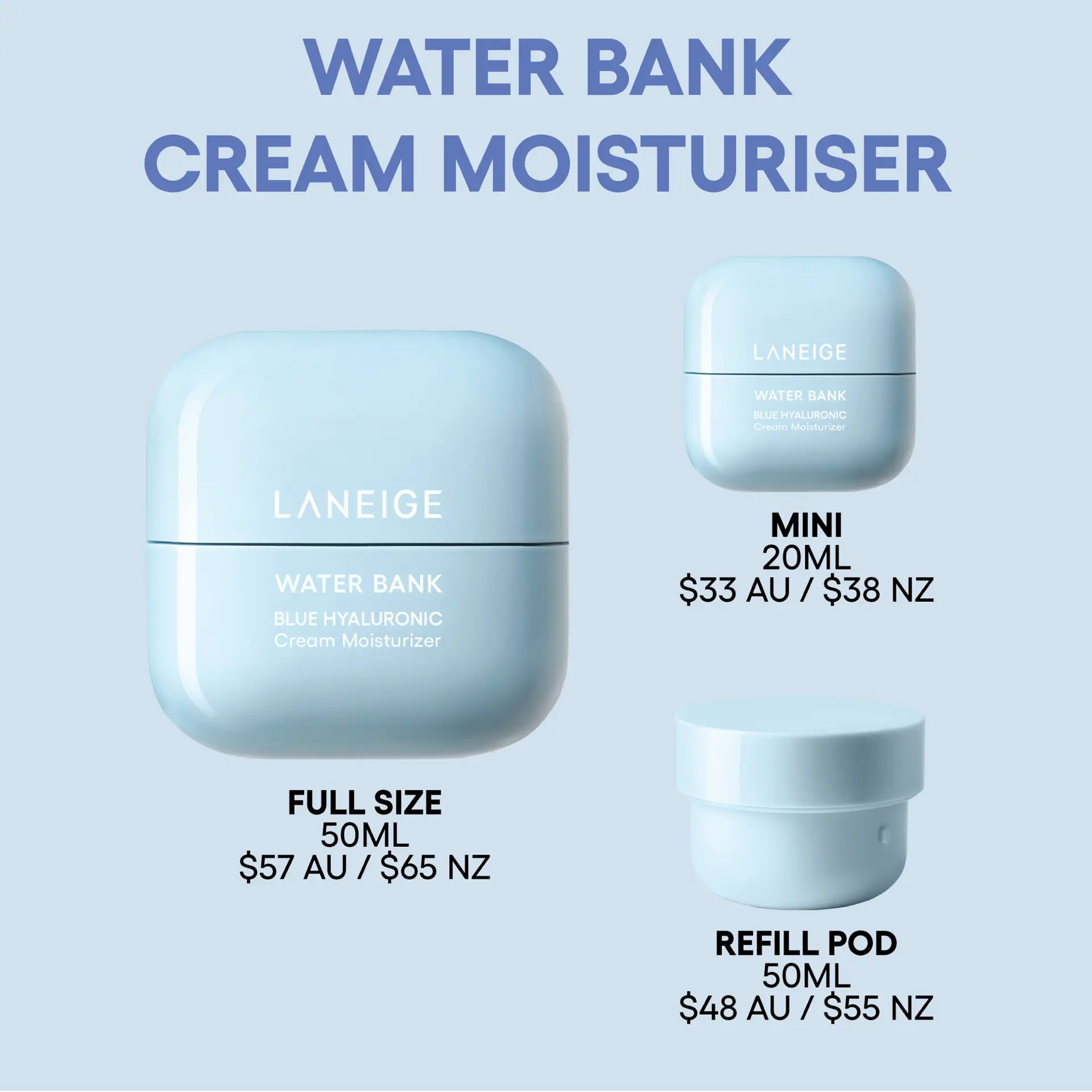 Laneige Water Bank Blue Hyaluronic Cream 50ml