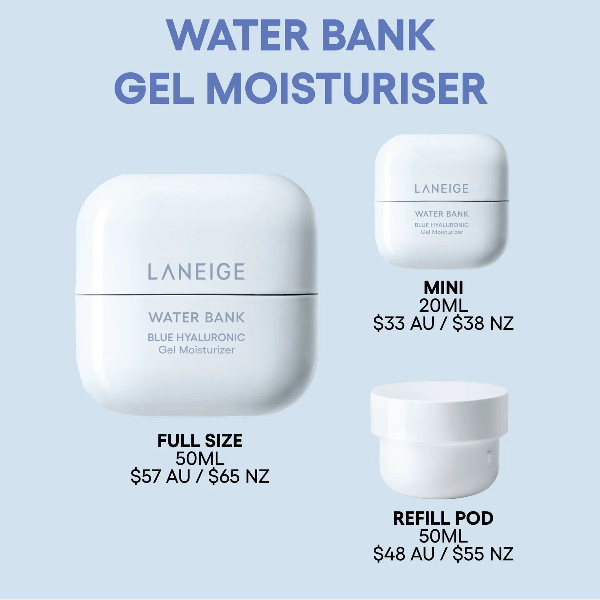 Laneige Water Bank Blue Hyaluronic Gel Moisturiser 50ml