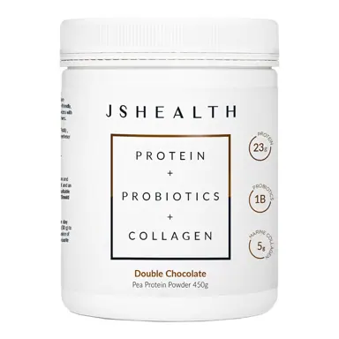 JSHealth Vitamins Protein + Probiotics + Collagen - Double Chocolate (450g)