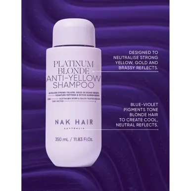 NAK Hair Signature Platinum Blonde Anti-Yellow Shampoo 350ml