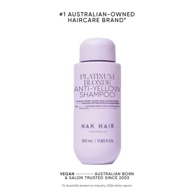NAK Hair Signature Platinum Blonde Anti-Yellow Shampoo 350ml