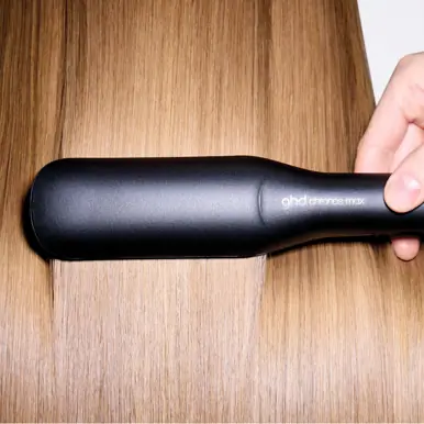 ghd chronos max wide plate hair straightener in black